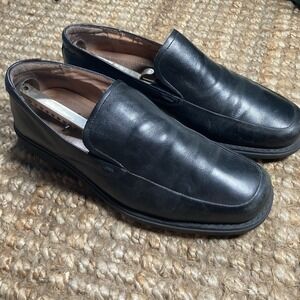 Bostonian Mens Black‎ Leather Slip On Loafer Dress Shoes Size 11M